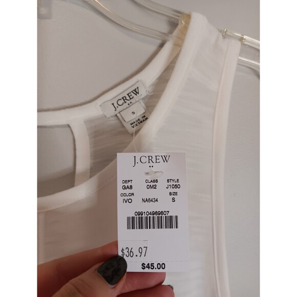 J Crew Factory Womens Sleeveless Drapey Scoop Neck Tank Top Blouse Small New - Picture 2 of 5